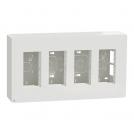 SCHNEIDER ELECTRIC - NU124420 Surface mounting box 4 rows x 2 modules, New Unica, antibacterial, white