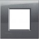BTICINO - LNA4802AC Square cover plate 2 modules - steel