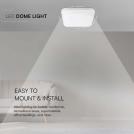 V-TAC - 18W LED Плафон Квадрат Бяла Рамка 4000К IP44 SKU: 76251  (2)