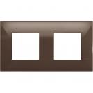 BTICINO - R4802M2MK cover plate - 2+2 horizontal/vertical installation modules - Moka