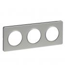 SCHNEIDER ELECTRIC - S530806 Odace - Touch - cover frame - 3 gang - painted aluminium & aluminium border