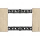 BTICINO - KA4804ZW 4 modules Living Now Plate - gold - material: zamak - gold