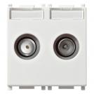 VIMAR - 14302.01 - TV-RD-SAT single conn.outlet 2outs white