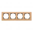 PANASONIC - 4gang Frame Woodenoak WKTF08043WO