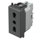 TEM - VM30AT Socket Italian standard 2P+E 16A 1M, color Anthracite, Modul