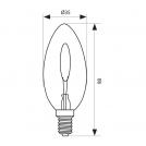 VIVALUX - LED крушка filament GLOW BG35 0.6W 20lm E14 1800K VIV005084 (1)