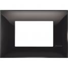 BTICINO - R4803BC cover plate - 3 centered module - Black