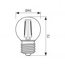 VIVALUX - LED ФИЛАМЕНТ ЛАМПА FLICK LED ∙ GF45 ∙ 4W ∙ 470LM ∙ E27 ∙ 3000K VIV003565 (1)