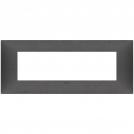 VIMAR - 09677.14 cover plate - 7 centered module matt carbon color NEVE UP