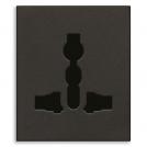VIMAR - SICURY 2P+E 13 A 250 V~ multi-standard socket outlet, black - 2 modules 30257.G