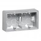 LEGRAND - Кутия открит монтаж, двойна Valena Life 754212 алуминий