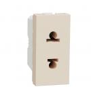 SCHNEIDER ELECTRIC - NU302044 Euroamerican Socket Outlet ivory 2P 16A 250V New Unica connection with screws