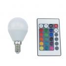 ACA LIGHTING - LED крушка E14 4W  3000K+RGB дистанционно управление G45414RGBWN