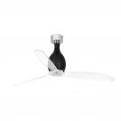FARO - MINI ETERFAN Matt black/transparent ceiling fan with DC motor 32027WP