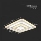 V-TAC - 77W LED Ceiling Lamp 3 Step Dimmable With Remote Control White Body IP20 SKU: 23396 (5)