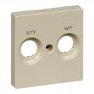 SCHNEIDER ELECTRIC -  MTN299844 Central plate marked R/TV+SAT for antenna socket-outlet, white, glossy, System M