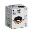 V-TAC - GU10 Корпус за вграждане златна рамка + черен рефлектор SKU: 6697 (3)