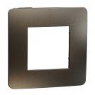 SCHNEIDER ELECTRIC - NU280253M New Unica - cover frame - 1 gang - 1 x 2 modules - dark aluminium/ black mirror surface 