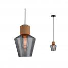 PAULMANN - Пендел  79740   Neordic Edla ⚡E27⚡1 х max. 20W✴Опушен / Корк / Черен
