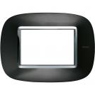 BTICINO - HB4803XS Elliptical cover plate 3 modules - anthracite 