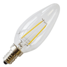 V-TAC - LED Крушка - 4W Filament E14 Кендъл топла светлина 3000K SKU: 4301