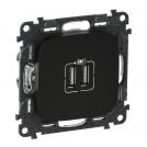 LEGRAND - 7 549 98 Double USB charging socket Valena Allure - black