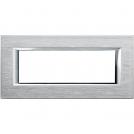 BTICINO - HA4806CR  Рамка 6М brushed chrome анодизирана метална правоъгълна Axolute