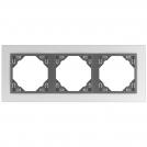 EFAPEL - TRIPLE FRAME ALUMINIUM/GREY 90930 TUS LOGUS 90 Metallo