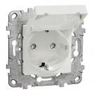 SCHNEIDER ELECTRIC - NU508218 Socket Outlet with lid white with child protection IP44 2P+E 16A 250V New Unica