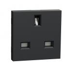 SCHNEIDER ELECTRIC - NU304554 british Socket Outlet antracite with child protection 2P+E 15A 250V New Unica connection with screws