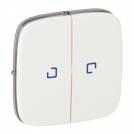 LEGRAND - 7 552 25 Cover plate Valena Allure - illuminated 2-gang switch/push-button - white