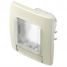 TEM - CM22IW Frame 2M IP44 for switches, color Ivory gloss