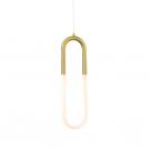 ACA LIGHTING -  ZM32LEDP15BR ^PENDANT LAMP LED 8W 3000K 560LM VENUS BRASS METAL IP20 15Χ2,3ΧH230CM 