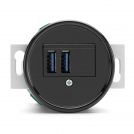 THPG - USB socket 2xType A 2,5 A bakelite black 100876