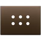 VIMAR - Plate 3Mx6 Tondo brushed dark bronze - 22693.RN.12