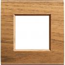 BTICINO - LNA4802LNC Square cover plate 2 modules - walnut 