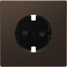 SCHNEIDER ELECTRIC -  MTN2330-6052 Central plate for SCHUKO sock.-out. insert, shut., mocca metallic, System Design