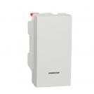 SCHNEIDER ELECTRIC - NU310618N New Unica - Button NO with indication 10A screwless 1 module white