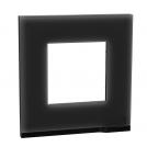 SCHNEIDER ELECTRIC - NU600286 New Unica - cover frame - 1 gang - 1 x 2 modules - black glass