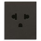VIMAR - SICURY 2P+E 16 A 250 V~ socket outlet, polarised Euro-American standard, black - 2 modules 30248.G