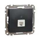 SCHNEIDER ELECTRIC - SDD114491 Sedna Design & Elements -  Telephone outlet CAT 3 UTP, RJ11, antracite
