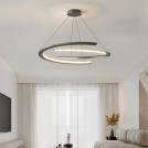 TNL - Полилей Spiral диаметър 600x1200mm LED 52W с дистанционно, черен алуминий, желязо и акрил TNL1038BK