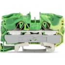 WAGO - Terminal YELLOW / GREEN 16mm2 SCREWLESS with earthing connection to the base of the TOPJOB® S  2016-1207