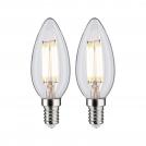 PAULMANN - LED Крушки 2бр.   28916   Filament 230V LED Candle ⚡ E14 ⚡ 2x470lm ⚡ 2x4.8W ⚡ 4000K ✴ Матов 