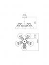 SMARTER - плафон  EOLO  04-513  E27, 5 x max. 42W  (1)
