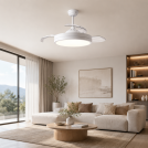 ACA LIGHTING - Вентилатор за таван с дистанционно 36W 3000K-6500K 2000Lm 3 прозрачни перки, бял FANKKWH10G (3)