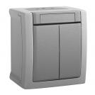 PANASONIC - 2-gang One-way Switch WPTC4009-2GR Pacific Panasonic IP54