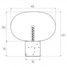 MAXLIGHT - Нощна лампа MOONSTONE T0057,Φ:45см,1 x E27 MAX 7W (1)
