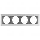 EFAPEL - FOUR GANG FRAME ALUMINIUM/GREY 90940 TAS LOGUS 90 Animato
