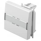 TEM - TM13MWIL Face plate switch/button 2M with label, color White matt, Modul